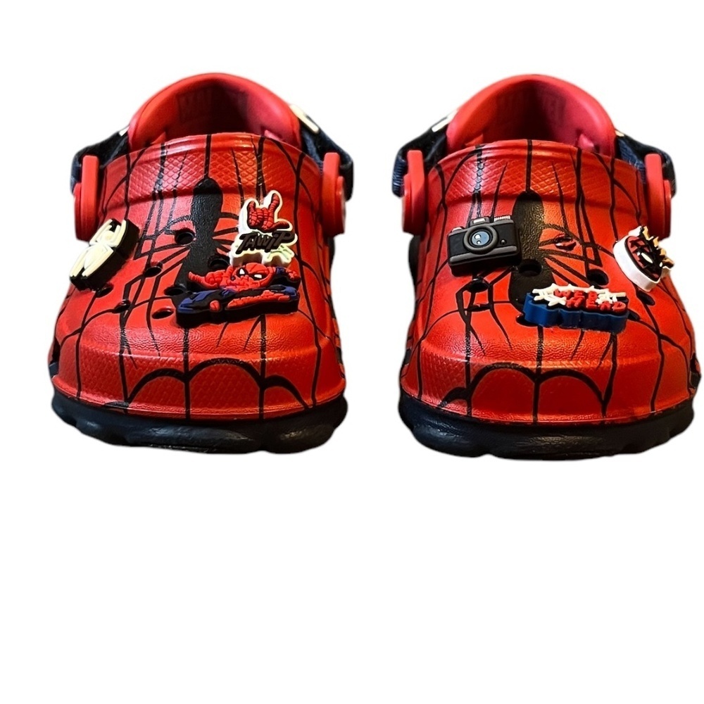 NWOT Crocs Marvel Team‎ Spider Man All Terrain Kids Clogs Sandals Red, Size 4C - Picture 2 of 8
